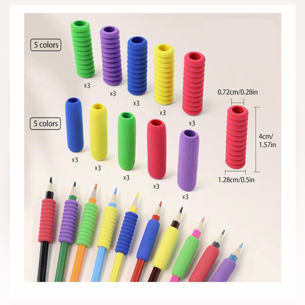 Pencil Grip Soft Foam for Handwriting 1.5 Inch Comfort Pencil Holders